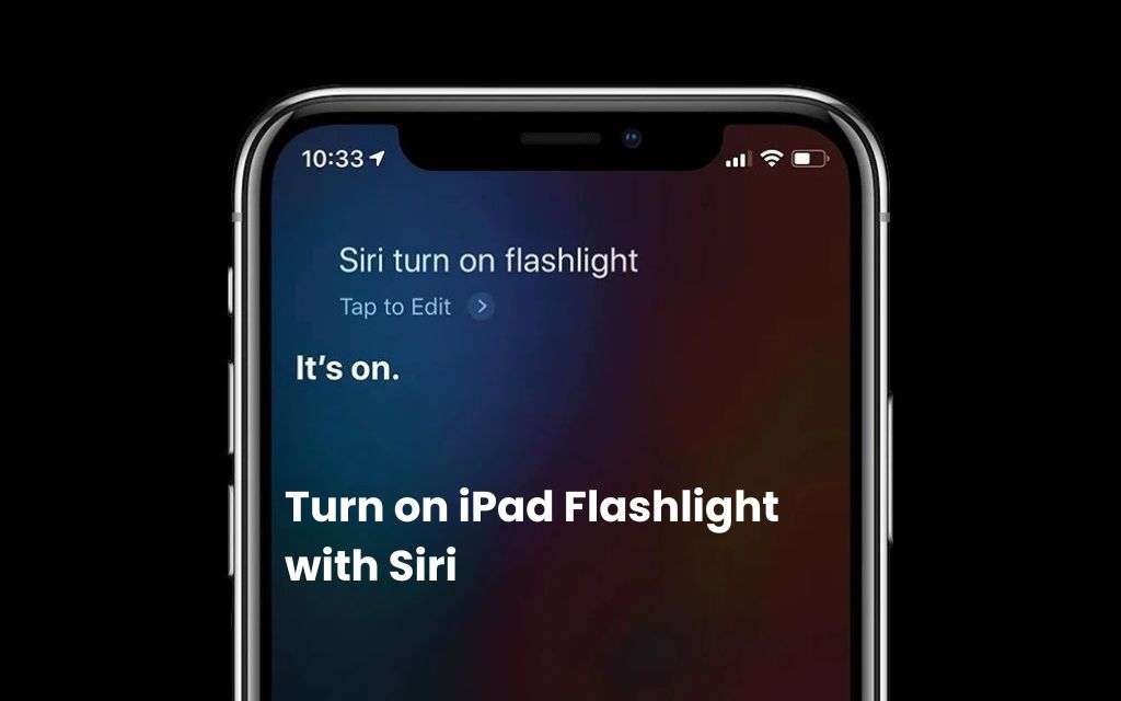 Turn on iPad Flashlight with Siri